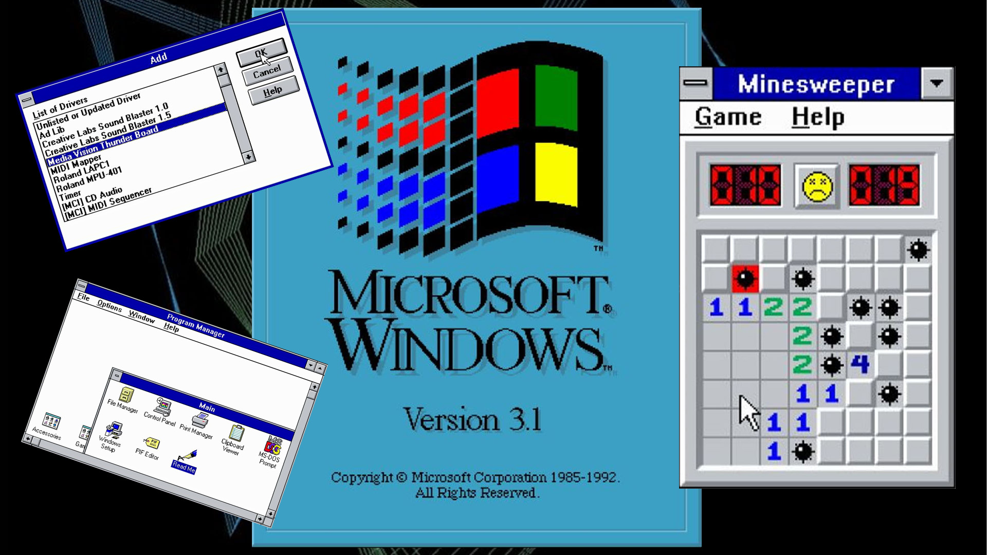 Minesweeper, screensavers, proper fonts! A look back at Windows 3.1