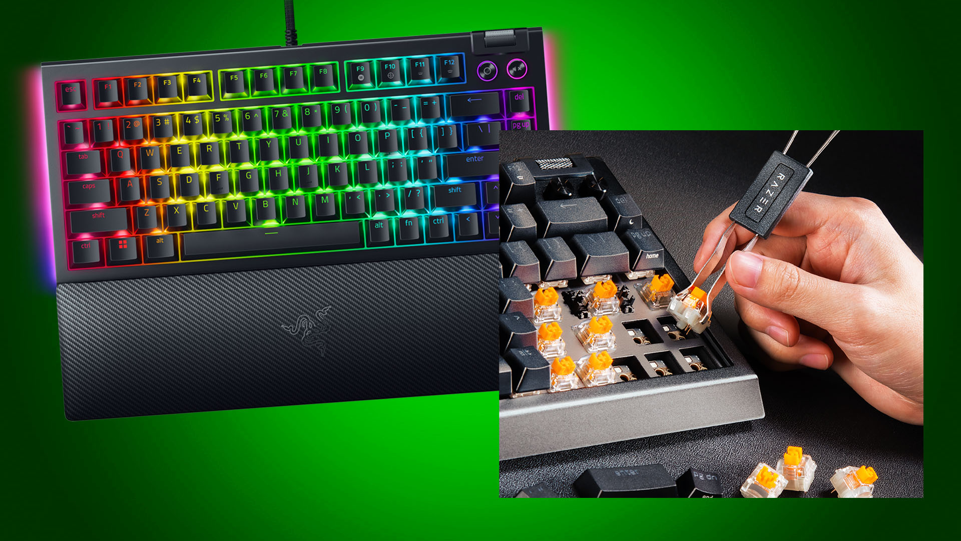 Razer BlackWidow 4 75% sports hot-swappable switches